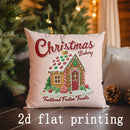 Axyaa Gingerbread Baking Pillow Covers - Festive Home Decor for Sofa, Bedroom, Car