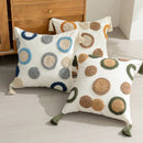Axyaa Velvet Embroidered Tassel Pillowcase - Bohemian Style Headboard Cushion Cover