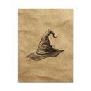 Axyaa Autumn Witch Jack-O-Lantern Canvas Prints for Modern Halloween Home Decor