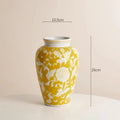 Axyaa Chinese-Style Retro Blue and White Porcelain Vase - Home Decoration Accessory
