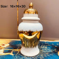 Axyaa European Light Luxury Ceramic Vase for Living Room or Hotel Soft Decor