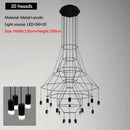Axyaa Luxe LED Chandeliers: Modern Villa Hanging Wire Lamps for Living Room Lighting