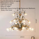 Axyaa Retro Glass Chandelier | Luxury Transparent Pendant Lamp for Home, Hotel, Villa