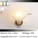 Axyaa Elegant Crystal Shell Wall Lamp for Bedroom & Living Room