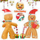 Axyaa Xmas Gingerbread Man Inflatable - Giant Outdoor Christmas Decor
