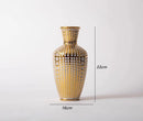 Axyaa Gold Vases: Ceramic Floral Home Decor for Living Room, Foyer, Homestay