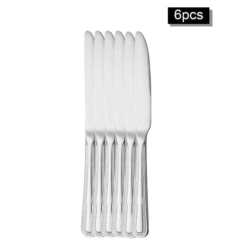 Axyaa Stainless Steel Tableware Set - Knife, Fork, Spoon & Steak Set