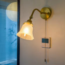 Axyaa Vintage Copper Glass LED Wall Light for Bedroom, Stair, Living Room