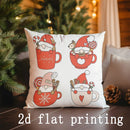 Axyaa Santa Christmas Pillow Covers for Sofa, Bedroom, Car - Rectangular Cushion