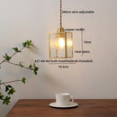Axyaa Glass Copper LED Pendant Light with Knob Switch - Nordic Style