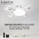 Axyaa LED Ceiling Fan with Remote Control, High Wind Power, Dimmable Light