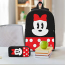 Axyaa Minnie Mouse Backpack Set with Lunch Box for Kids