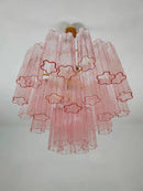 Axyaa Pink Glass Tube Chandelier - Modern Living Room Kitchen Dining Hanging Lamps
