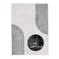 Axyaa Abstract Islamic Calligraphy Canvas Wall Art - Black Geometry Boho Line Décor