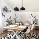 Axyaa Retro Industrial Black Ceiling Pendant Lamp Bar Decorative Light