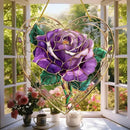 Axyaa Flower Pattern Acrylic Hanging Ornaments for Valentine's Day & Wedding Decor