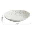 Axyaa Stone Pattern Ceramic Dinner Plate Set - Restaurant Tableware