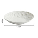 Axyaa Stone Pattern Ceramic Dinner Plate Set - Restaurant Tableware