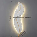 Axyaa White Feather LED Wall Lamp - Elegant Home Lighting for Various Spaces