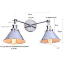 Axyaa Industrial Vintage LED Wall Light - 2 Heads Gold Loft Iron Lamparas De Pared