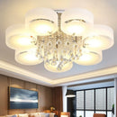 Axyaa Crystal LED Ceiling Light: Modern, Simple, and Warm for Romantic Living Room Atmosphere