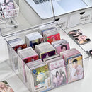 Axyaa 9-Grid Acrylic Storage Box for Cards, Toys, Models - Transparent Organizer