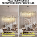 Axyaa Modern Crystal Ceiling Chandelier for Dining Room & Living Room