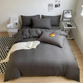 Axyaa Solid Color 4-Piece Bedding Set - Quilt Cover, Bed Sheet, Student Dorm 3-Piece Set