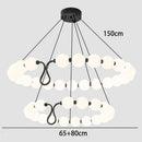 Nordic Black Metal LED Chandeliers by Axyaa