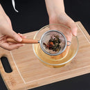 Axyaa Stainless Steel Mesh Filter with Wooden Handle - Kitchen Baking Essentials
