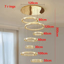 Axyaa Modern Luxury Crystal Chandelier Steel Pendant Light Gold Chrome Finish