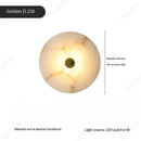 Axyaa LED Marble Round Wall Lamp for Living Room Bedroom Decor