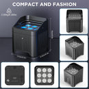 Axyaa Rechargeable Stage Par Light with 6 IN1 RGBWA+UV LEDs - Waterproof for Events