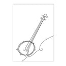 Axyaa Nordic Piano Music Notes Wall Art Poster - Black White Canvas Print