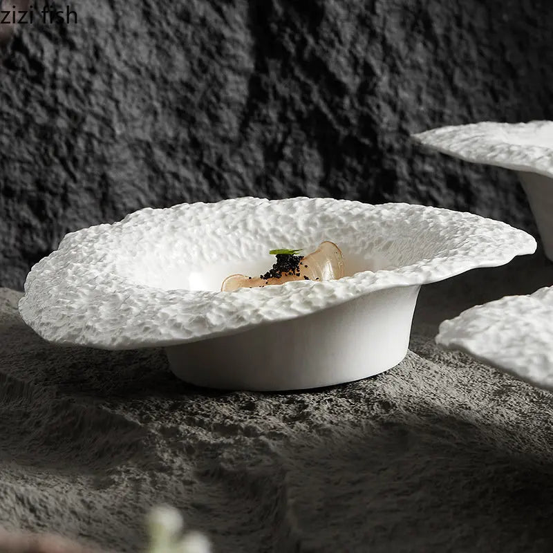 Axya Rock Texture Ceramic Dinner Plate Set