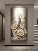 Axyaa Crystal Porcelain Dimming Mural Light for Living Room Wall Decoration