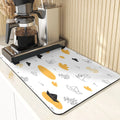 Axyaa Easter Rabbit Print Placemats & Coasters: Absorbent Kitchen Mats & Home Decor