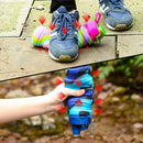 Axyaa Silicone Foldable Sports Water Bottle with Carabiner - Portable Fitness Kettle