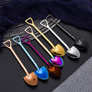 Axyaa Stainless Coffee Spoon Set of 6 – Colorful Tea Stirring Scoops & Fruit Dessert Tableware