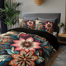Axyaa Bohemian Mandala Floral Bedding Set - 3pcs Duvet Cover + 2 Pillowcases