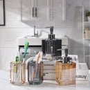 Axya Crystal Clear Bathroom Set - Dispenser & Storage Accessories