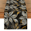 Axyaa Metallic Texture Floral Branches Table Runner for Dining & Dresser Decor