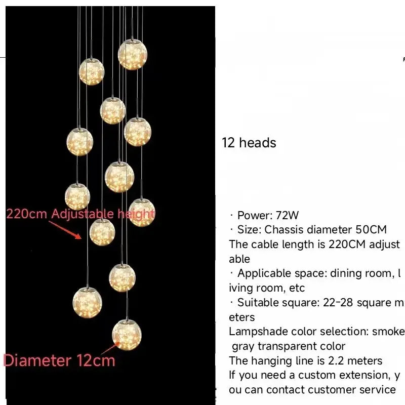 Axyaa Starry Sky Pendant Light for Modern Luxury Living Room Lighting