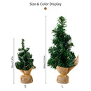 Axyaa Mini Tabletop Christmas Tree Burlap Base Home Office Holiday Decor