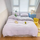 Axyaa Solid Color Block Sheet Set in Double Yarn Bubble Foam Fabric