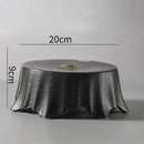 Axyaa Stone Pattern Ceramic Serving Plate Set for Hotel Restaurant - Round Shape