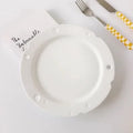 Axyaa Matte Cheese Plate - Pure White Ceramic, Cute Breakfast Bread Plate