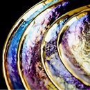 Axya Glass Plate Bowl Set: Nordic Design, Steak & Salad Plates, Transparent Color, Creative Tray
