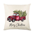 Christmas Decor Pillow Cover 18x18 in Linen Throw - Axyaa Home Decor