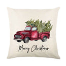 Christmas Decor Pillow Cover 18x18 in Linen Throw - Axyaa Home Decor